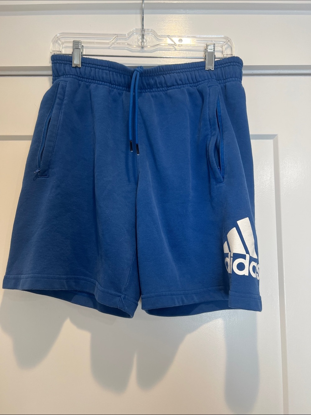 adidas Women's Royal Blue Logo Athletic Shorts size medium.